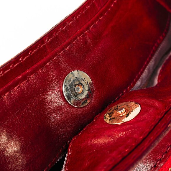 Jimmy Choo Mahala Red Slouchy Leather & Suede Shoulder Bag - Picture 11 of 13